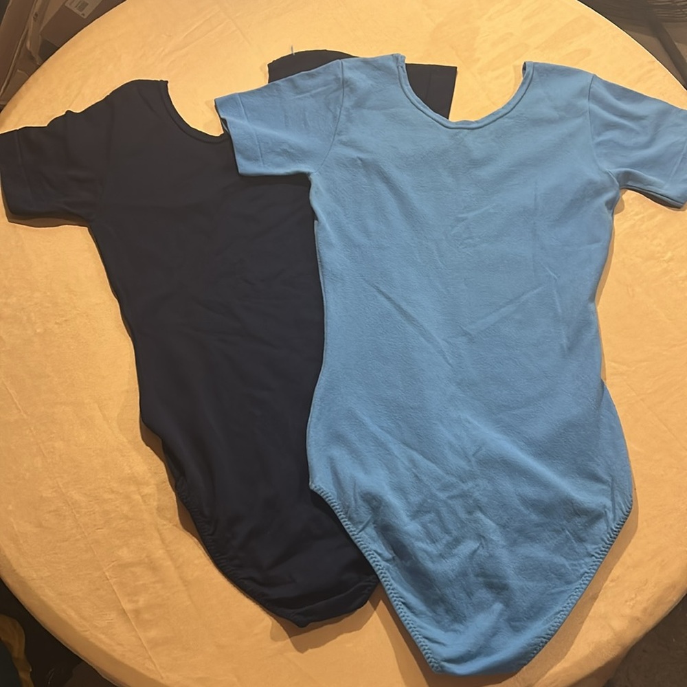 2 Danskin Leotards Navy and Light Blue M/L - Picture 7 of 7